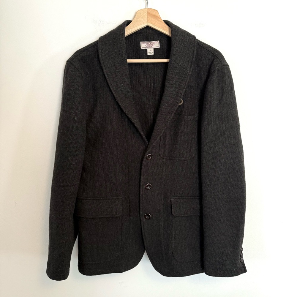 J.Crew Wallace & Barnes Moon Merino Lambswool Shawl-Collar Blazer